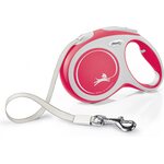 Flexi New Comfort L 5 m nauhalla Punainen