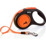 Flexi New Neon S 5 m nauhalla Oranssi