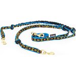ManMat Snap Bungee line kahdelle koiralle 3 m Sininen