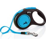 Flexi New Neon S 5 m nauhalla Sininen