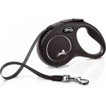 Flexi New Classic S 5 m nauhalla Musta