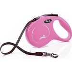 Flexi New Classic M 5 m nauhalla Pinkki
