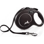 Flexi New Classic L 8 m nauhalla Musta