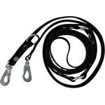 Nahka-Nasta 3-osainen Grip-talutin 15 mm x 3 m Musta
