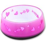 AFP Muovinen kuvioitu ruokakuppi 11 cm Pinkki