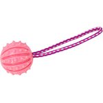 Boogie Kuminen nystyräpallo köydellä 9 cm Vaaleanpunainen