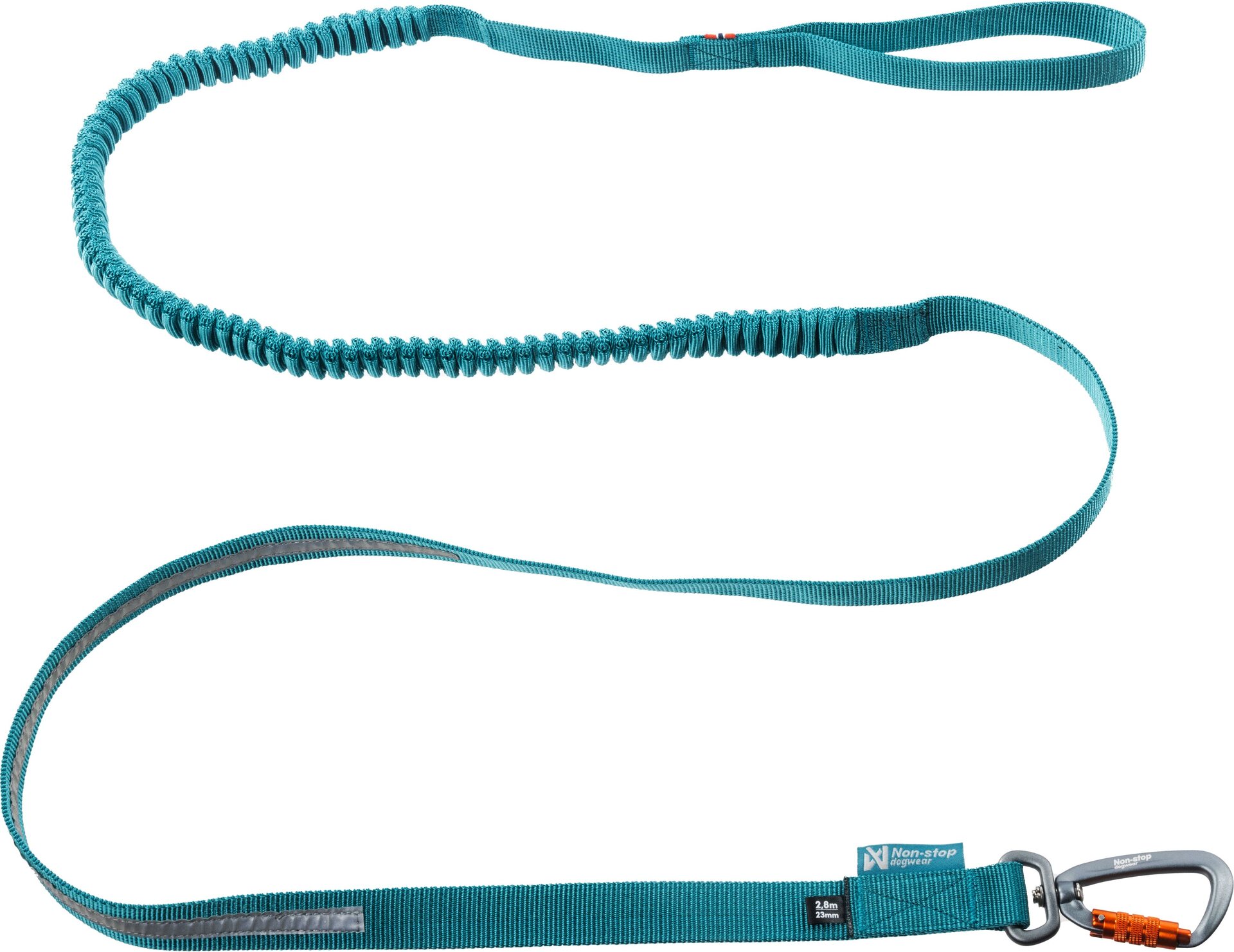 Non-stop dogwear Touring Bungee Leash 23 mm 3,8 m Teal
