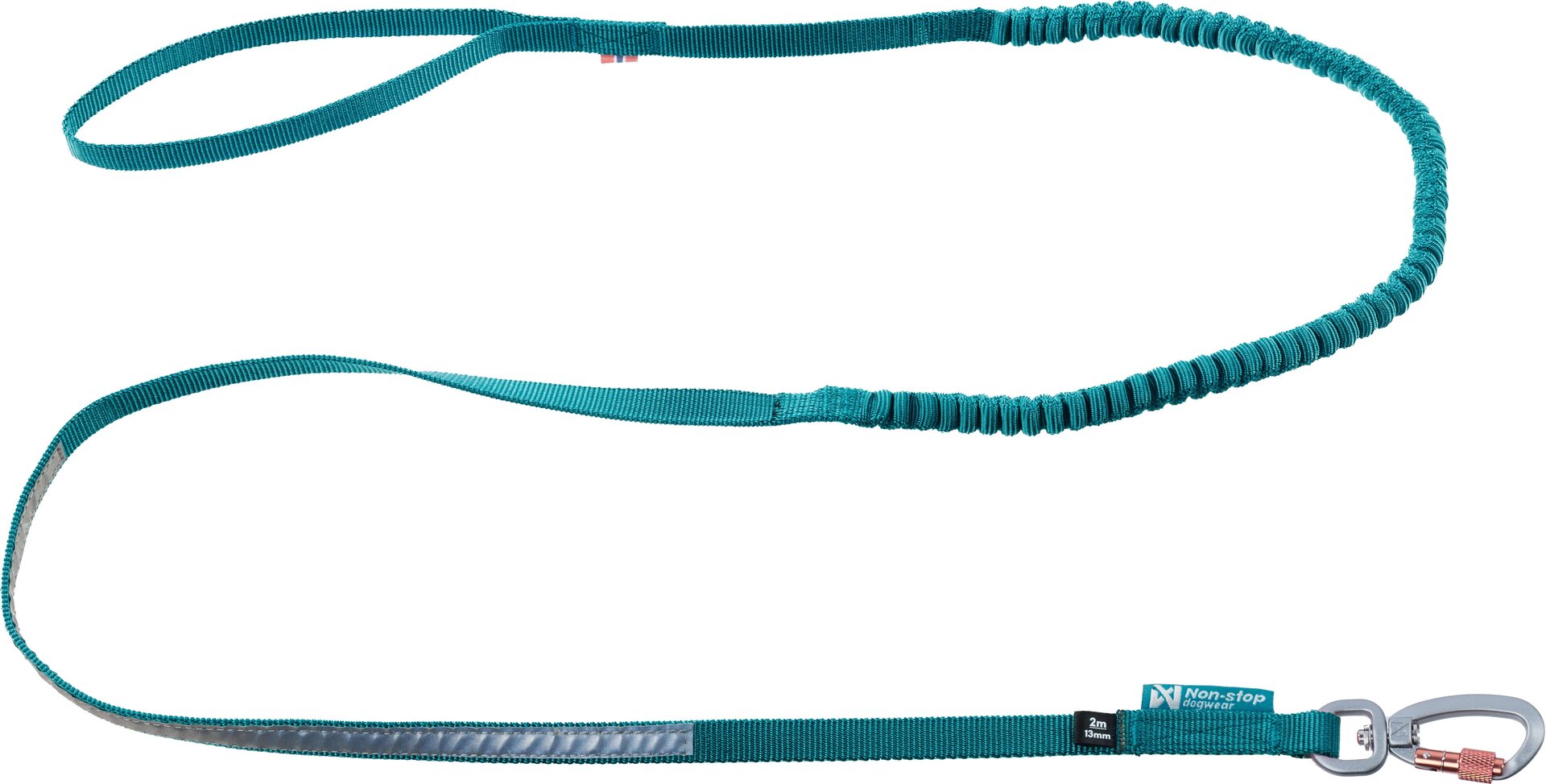 Non-stop dogwear Touring Bungee Leash 23 mm 2,8 m Teal