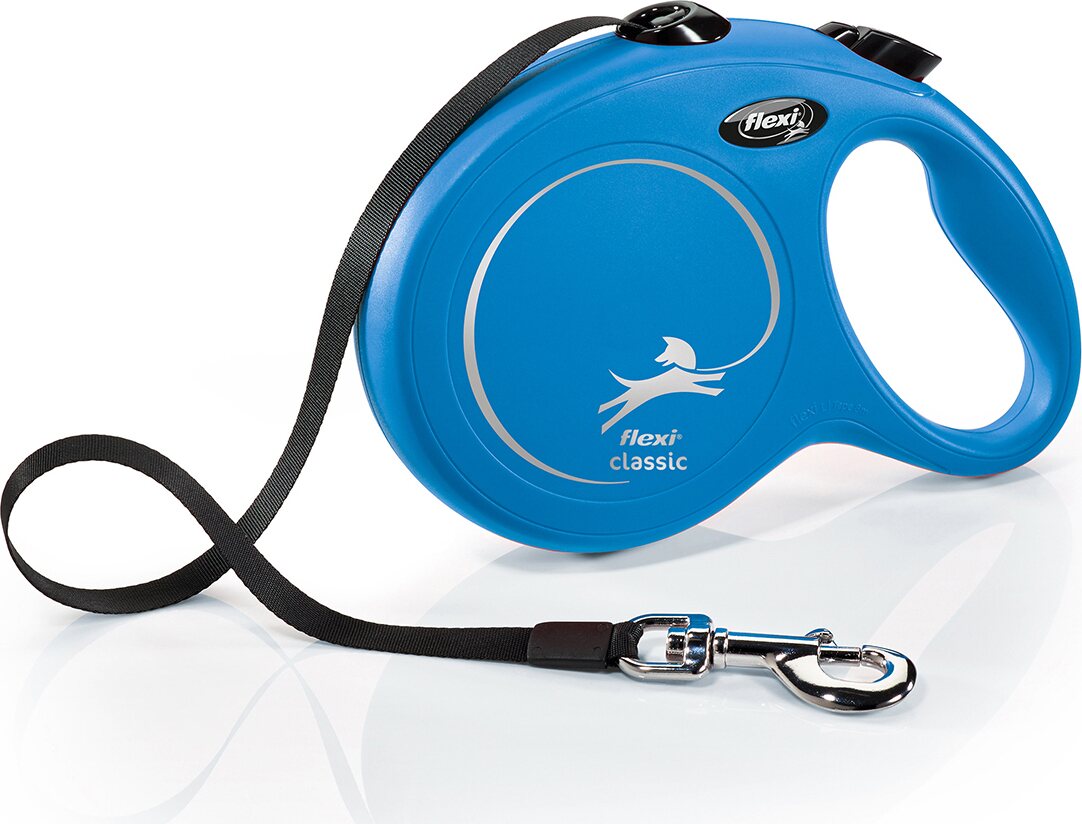 Flexi New Classic L 8 m nauhalla Sininen