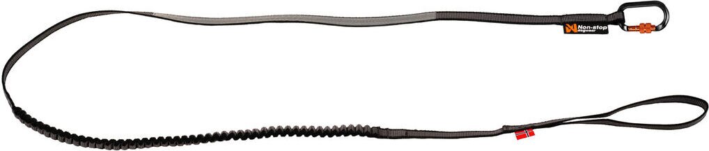 Non-stop dogwear Touring Bungee Leash 13 mm 2 m Musta-harmaa