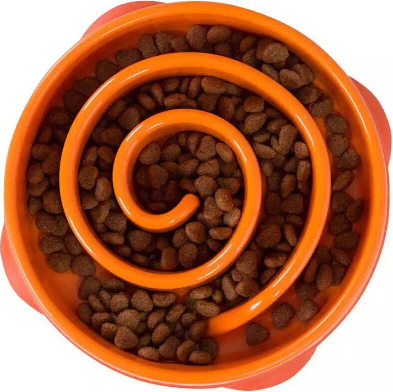 Outward Hound Fun Feeder Slo Bowl ruokakuppi M Oranssi