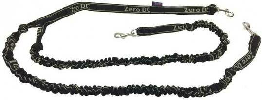 Zero DC Joustava vetonaru kahdelle koiralle 2,5 m Musta