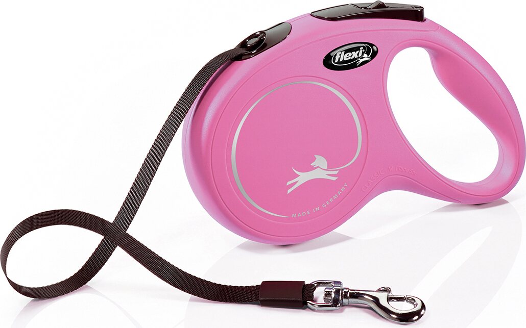 Flexi New Classic M 5 m nauhalla Pinkki