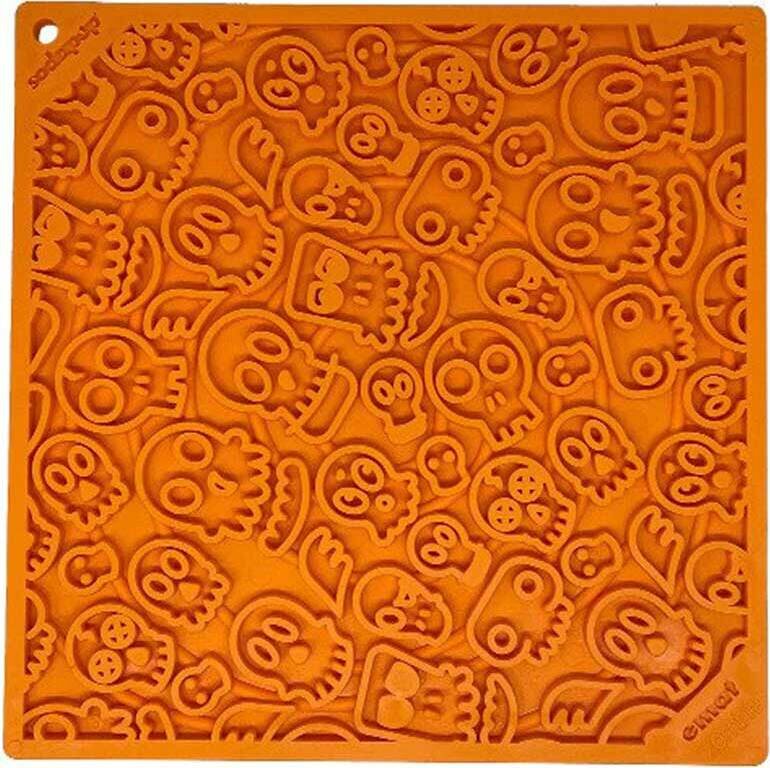 Sodapup Lickmat Large 20 x 20 cm - eri kuoseja Oranssi pääkallo