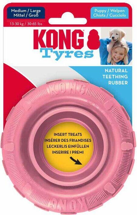 Kong Tyres puppy M/L 11 cm Vaaleanpunainen