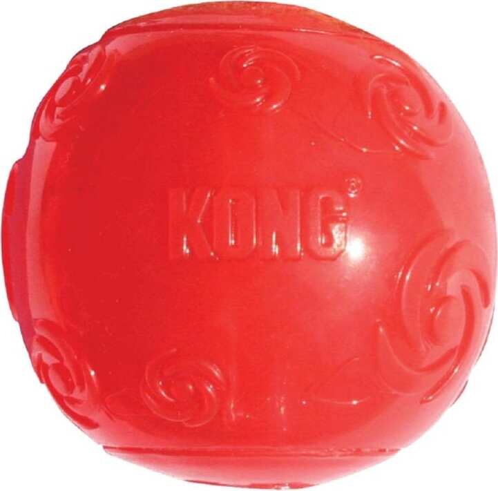 Kong Squeezz ball L 8 cm Punainen