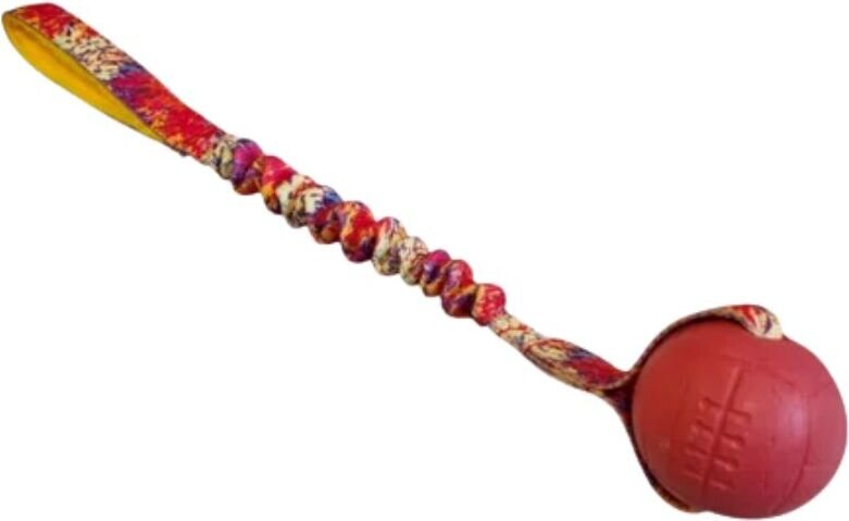 Agilitoy Soffy pehmeä kumipallo joustokahvalla 40cm Punainen