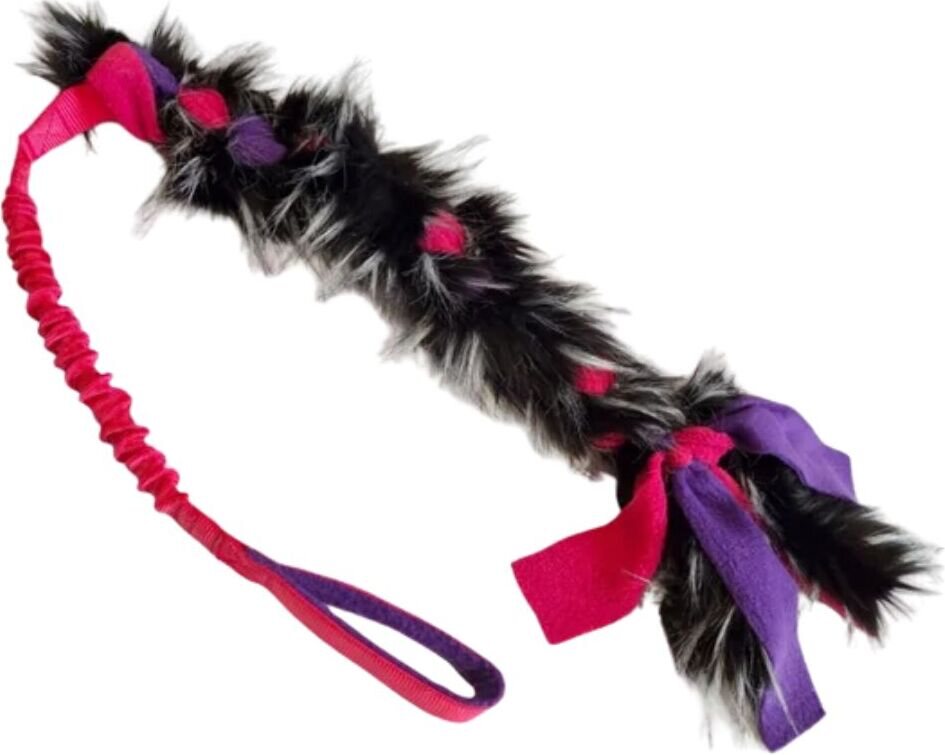 Agilitoy Twizzy fleecelelu tekoturkiksella ja joustokahvalla 100 cm Pinkki