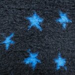 Foxy Fur Karva-alusta Tummanharmaa sinisillä tähdillä 100 x 75 cm
