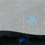 Foxy Fur Karva-alusta Tummanharmaa sinisillä tähdillä 100 x 75 cm