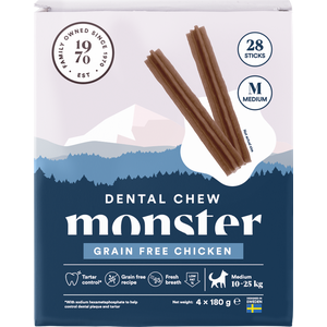 Monster Dog Dental Chew Grain Free Chicken M, 28 kpl