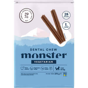 Monster Dog Dental Chew Vegetarian L, 28 kpl