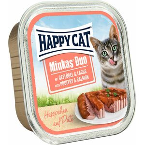 Happy Cat Minkas Duo Menu Siipikarja & Lohi 100 g