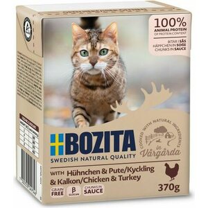 Bozita Kana & kalkkuna kastikkeessa kissan märkäruoka 370 g