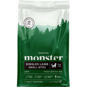 Monster Grain Free Singles Lamb Small Bites koiran kuivaruoka 2 kg