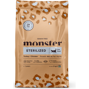Monster Cat Grain Free Sterilized Turkey & Chicken 2 kg