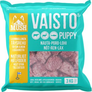MUSH Vaisto Puppy Jäänsininen Nauta-poro-lohi 9 kg Ennakkotilaus