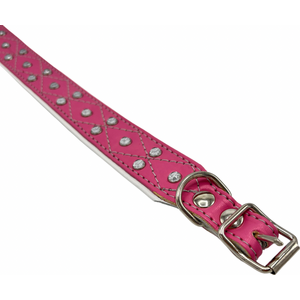 Nahka-Nasta Levenevä Solkipanta strasseilla 35 mm Fuksia