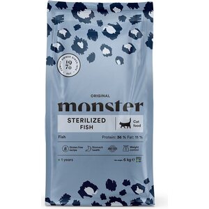 Monster Cat Original Sterilized Fish kissan kuivaruoka 6 kg