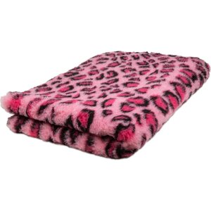 Foxy Fur Karva-alusta pinkki leopardi 100 x 75 cm