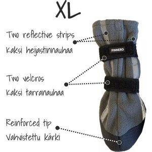 FINNERO HALLA Reflective fleecetossut 4 kpl vihreä