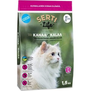 Serti Life Kana & kala kissan kuivaruoka 1,5 kg