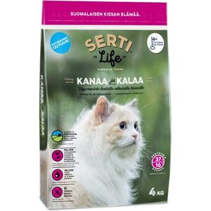 Serti Life Kana & kala kissan kuivaruoka 4 kg