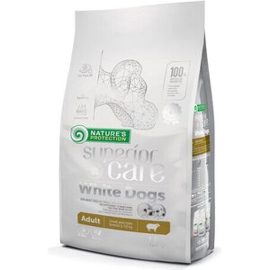 Nature's Protection Superior Care White Dogs Adult Small & Mini lammas koiran kuivaruoka 1,5 kg
