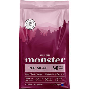 Monster Grain Free Adult Red Meat koiran kuivaruoka 2 kg
