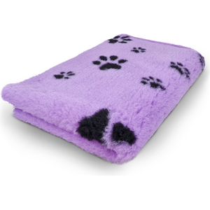 Vet Bed Karva-alusta tummanvioletti mustilla tassuilla 100 x 75 cm