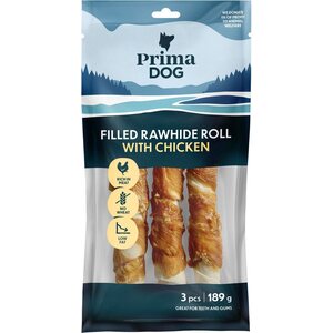 PrimaDog Täytetty pururulla kanakääreellä 18 cm 3 kpl
