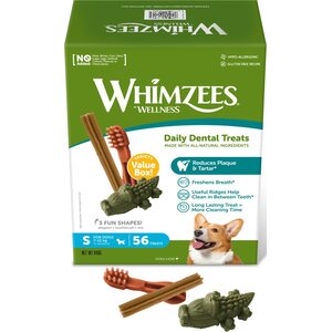 Whimzees Variety Value Box hammaspuruluut S 7-12 kg koirille 56 kpl