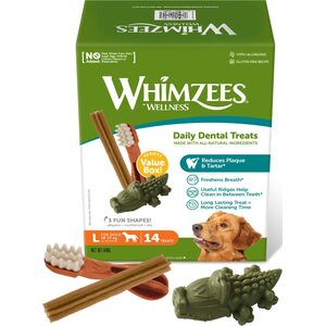 Whimzees Variety Value Box hammaspuruluut L 18-27 kg koirille 14 kpl