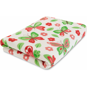 Vet Bed Karva-alusta valkoinen perhoskuviolla 100 x 75 cm