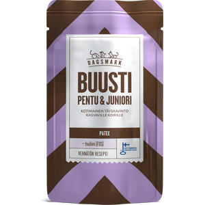 Dagsmark BUUSTI Pentu & juniori patee koiran märkäruoka 90 g