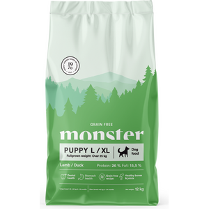 Monster Grain Free Puppy L/XL Lamb/Duck koiran kuivaruoka 12 kg