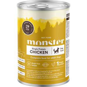 Monster Dog Single Chicken koiran märkäruoka kana 400 g