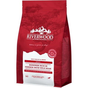 Riverwood Adult Poro, Peura & Villisika koiran kuivaruoka 2 kg