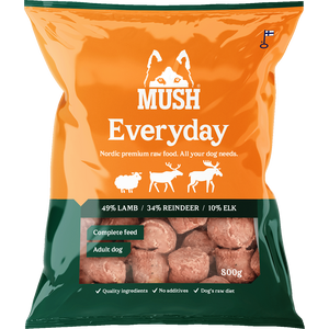 MUSH Everyday Wild Lammas-poro-hirvi 4,8 kg (6 x 800 g) Ennakkotilaus