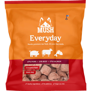 MUSH Everyday Punainen Sika-nauta-lohi 9 kg (3 x 3 kg) Ennakkotilaus